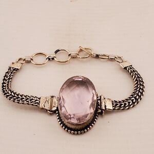 Sterling Mesh Pink Kunzite Bracelet